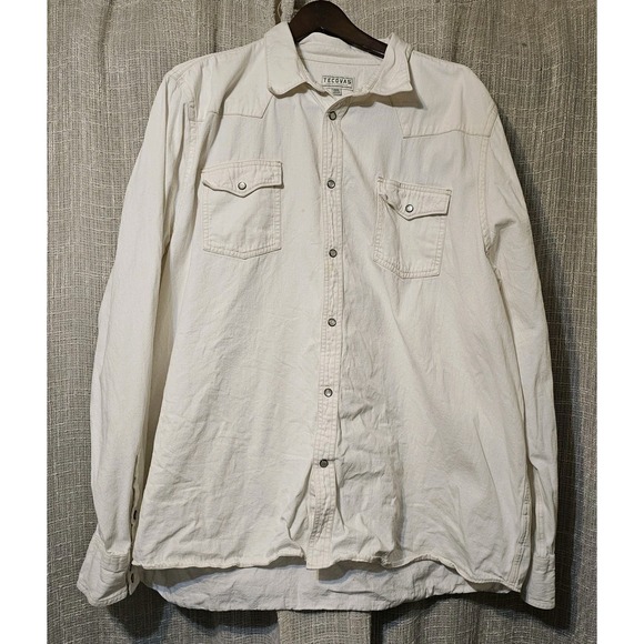 Tecovas Other - Tecovas Men's Size 3XL Long Sleeve Pearl Snap Shirt White Western Rodeo Cowboy